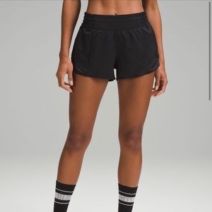 Lululemon Hotty Hot high rise 2.5 inch black shorts, size 0 tall.